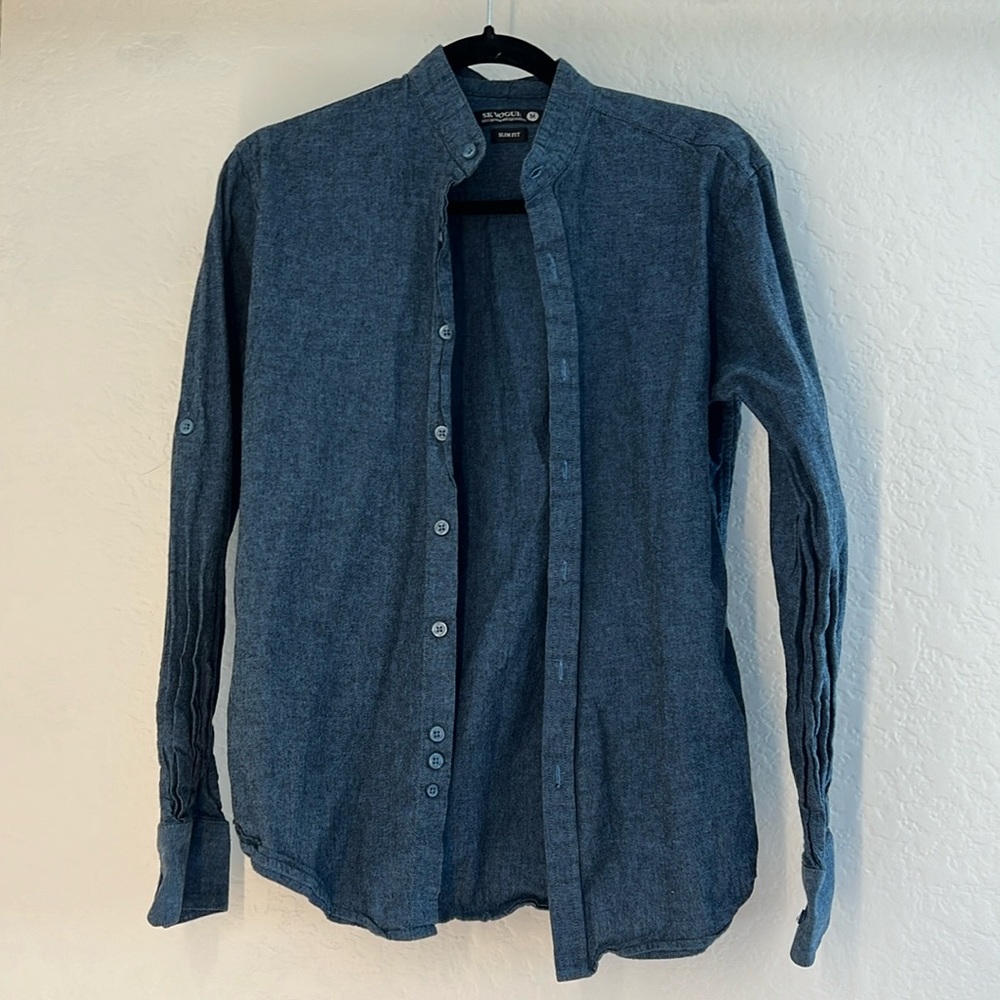 Blue Button Up